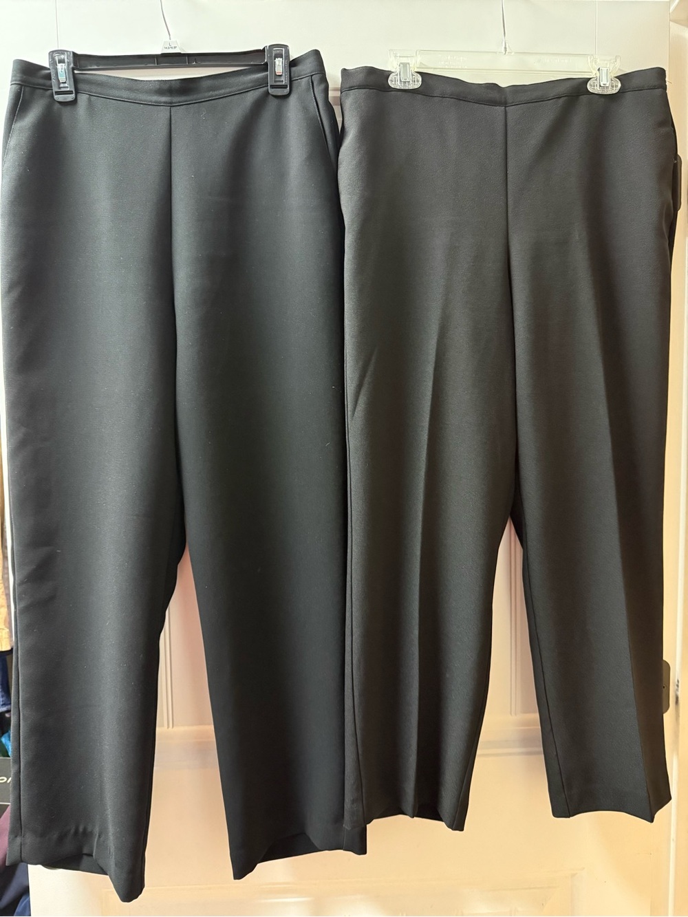 Lot of 2 Alfred Dunner Black Women's Straight-Leg Pull-On Trousers